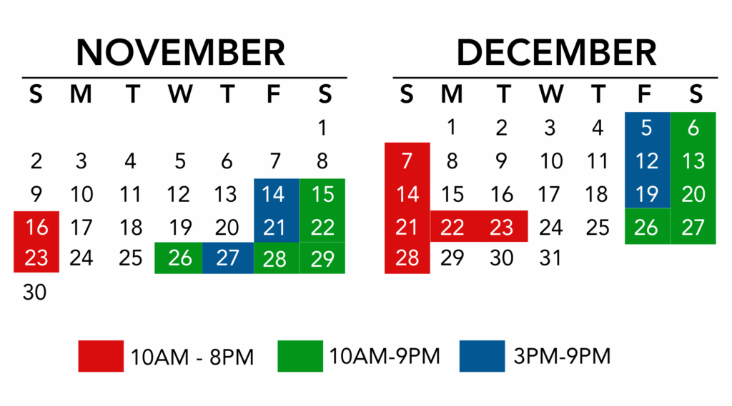 NPA calendar 2025